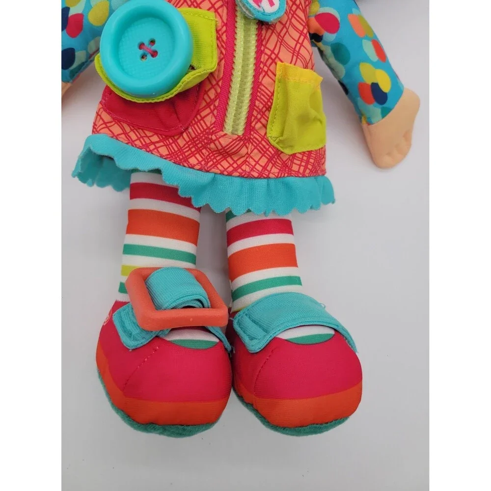 Playskool Dressy Bessy Hasbro 15” Button Zip Close Buckle Pull Learn To Dress
